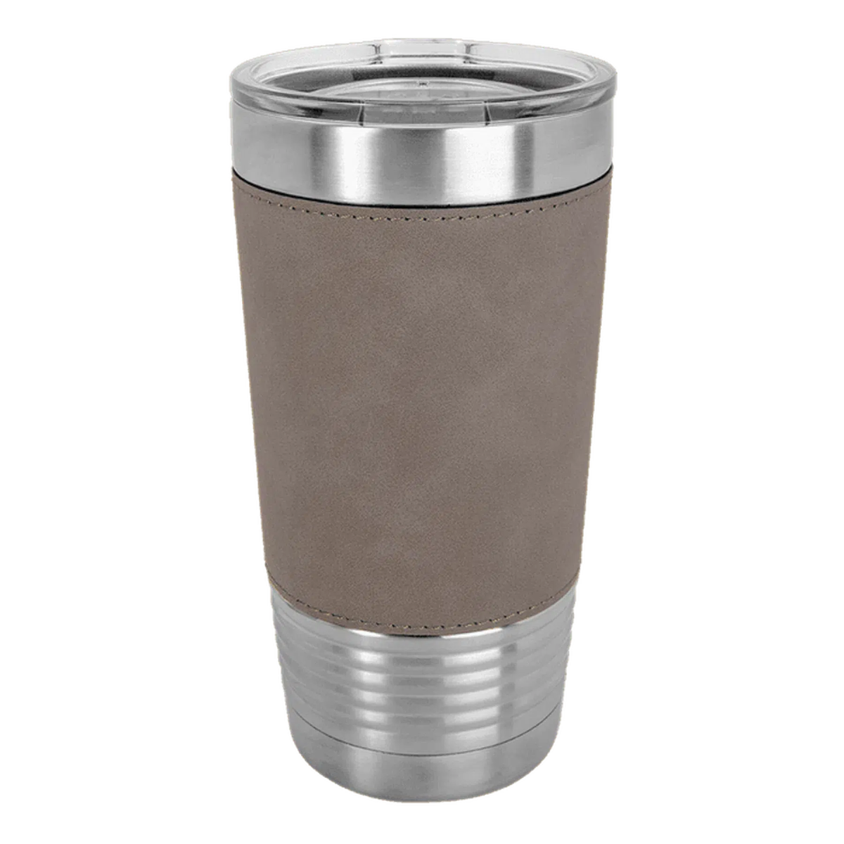 20 oz. Leatherette Wrapped Polar Camel Insulated Tumbler w/ Clear Lid - LightForce Laser Engraving, LLC