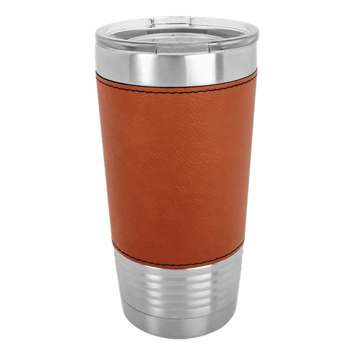 20 oz. Leatherette Wrapped Polar Camel Insulated Tumbler w/ Clear Lid - LightForce Laser Engraving, LLC