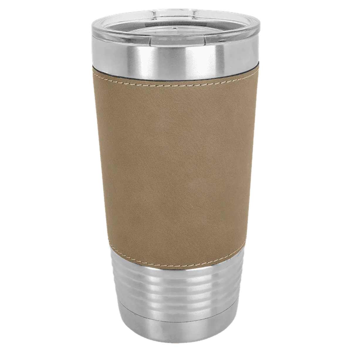 20 oz. Leatherette Wrapped Polar Camel Insulated Tumbler w/ Clear Lid - LightForce Laser Engraving, LLC