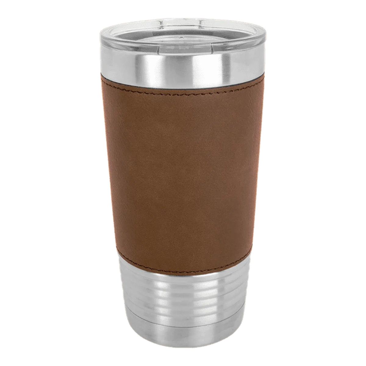 20 oz. Leatherette Wrapped Polar Camel Insulated Tumbler w/ Clear Lid - LightForce Laser Engraving, LLC