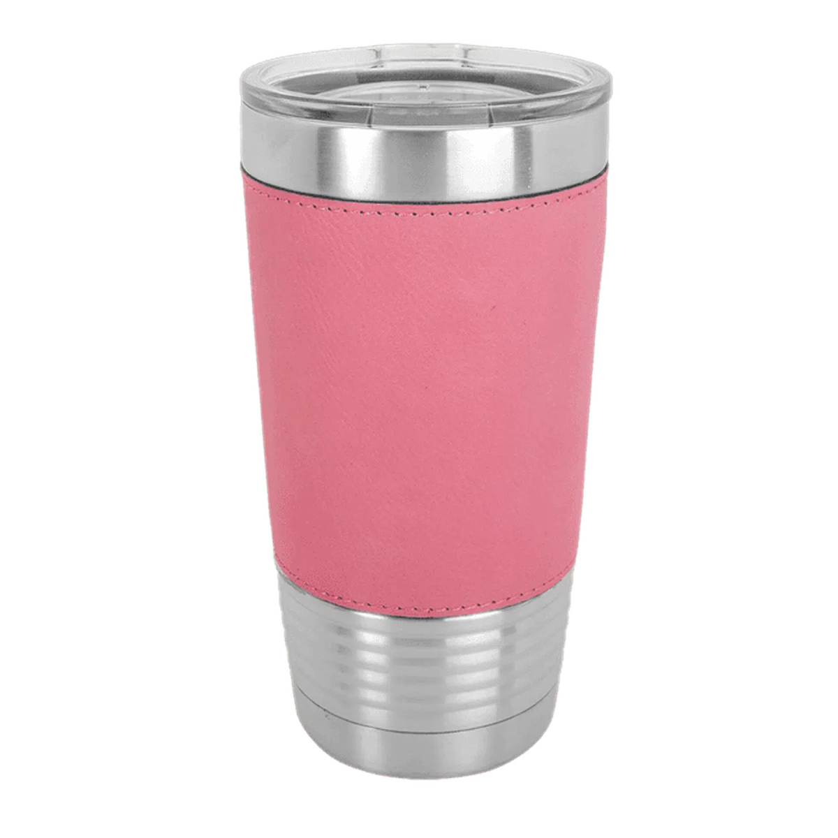 20 oz. Leatherette Wrapped Polar Camel Insulated Tumbler w/ Clear Lid - LightForce Laser Engraving, LLC