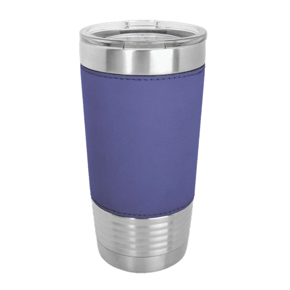 20 oz. Leatherette Wrapped Polar Camel Insulated Tumbler w/ Clear Lid - LightForce Laser Engraving, LLC