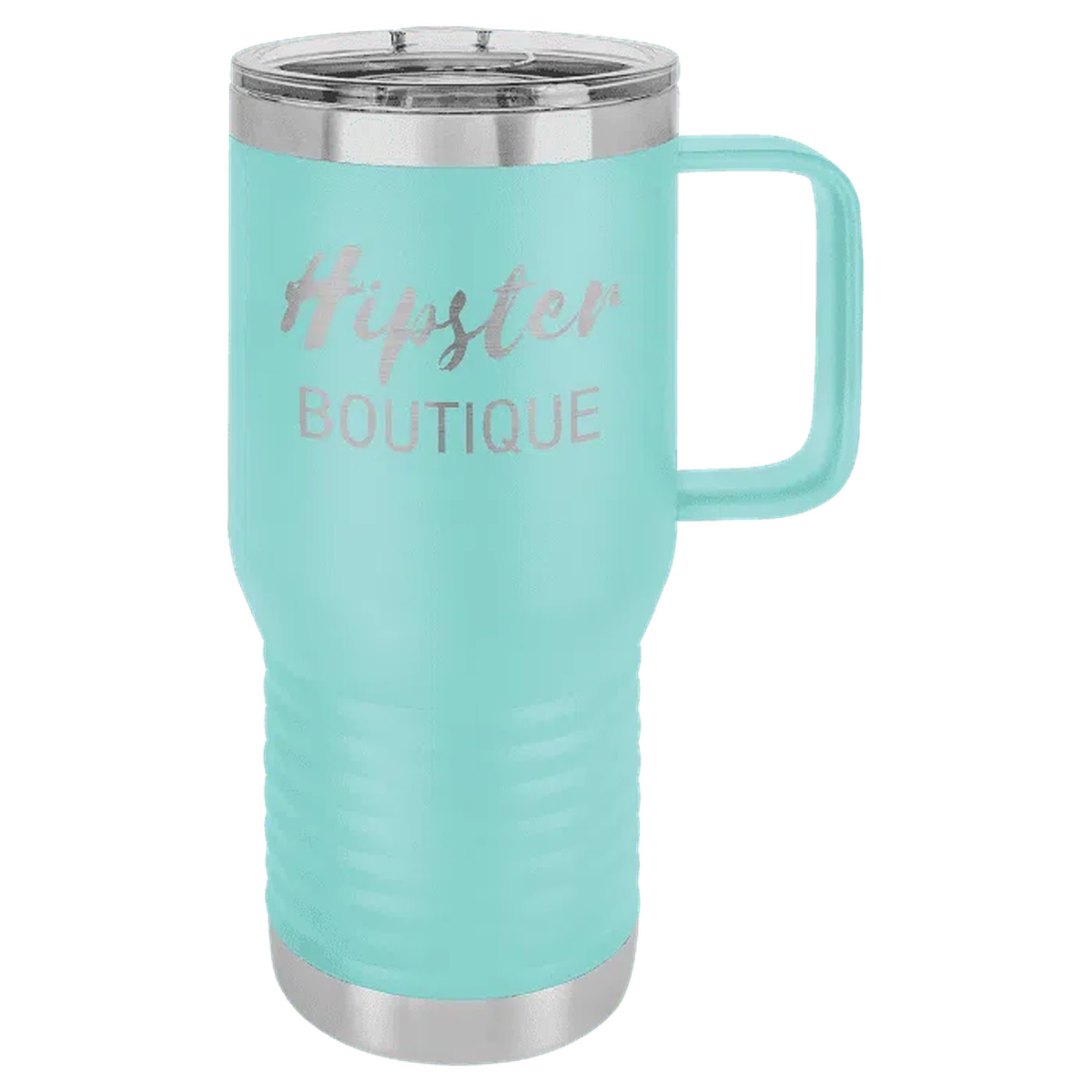 20 oz Polar Camel Personalized Travel Mug with Slider Lid and Handle - LightForce Laser Engraving, LLC