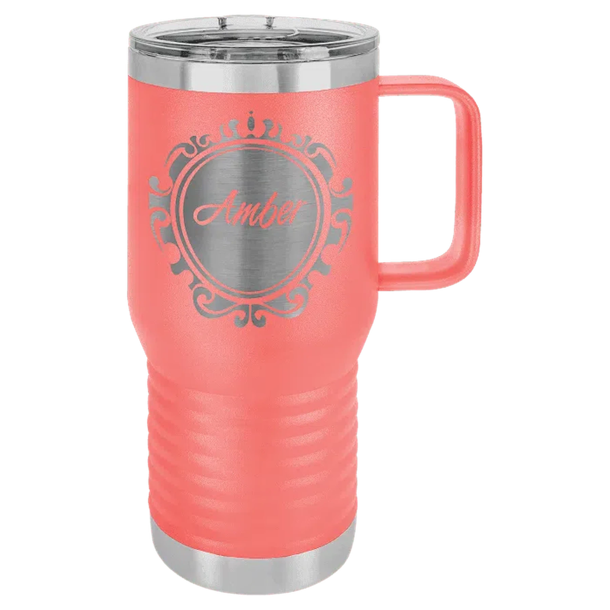 20 oz Polar Camel Personalized Travel Mug with Slider Lid and Handle - LightForce Laser Engraving, LLC