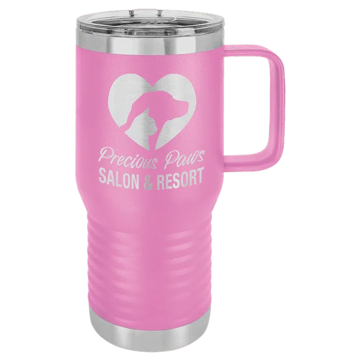 20 oz Polar Camel Personalized Travel Mug with Slider Lid and Handle - LightForce Laser Engraving, LLC