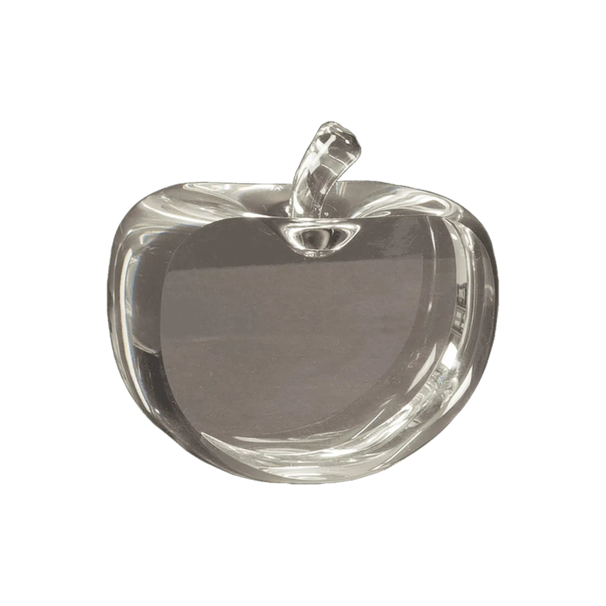 3 1/2" x 3 3/4" Flat Crystal Apple - LightForce Laser Engraving, LLC