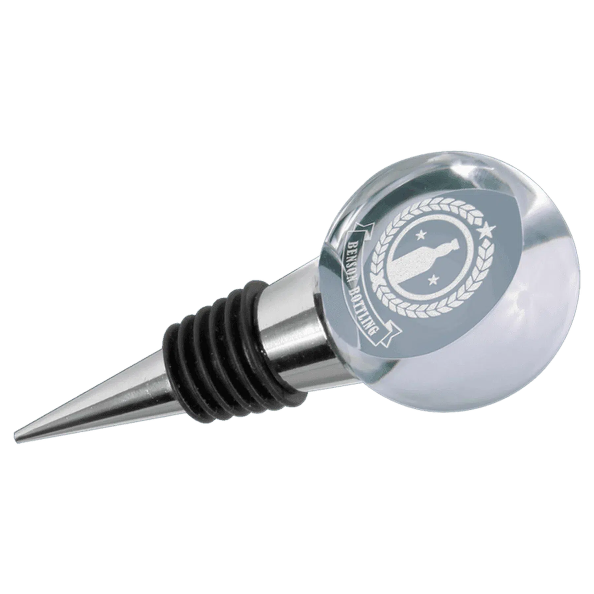 3 7/8" Crystal Wine Stopper - LightForce Laser Engraving, LLC