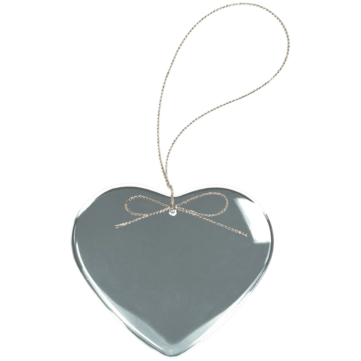 3" Crystal Heart Ornament with Silver String - LightForce Laser Engraving, LLC