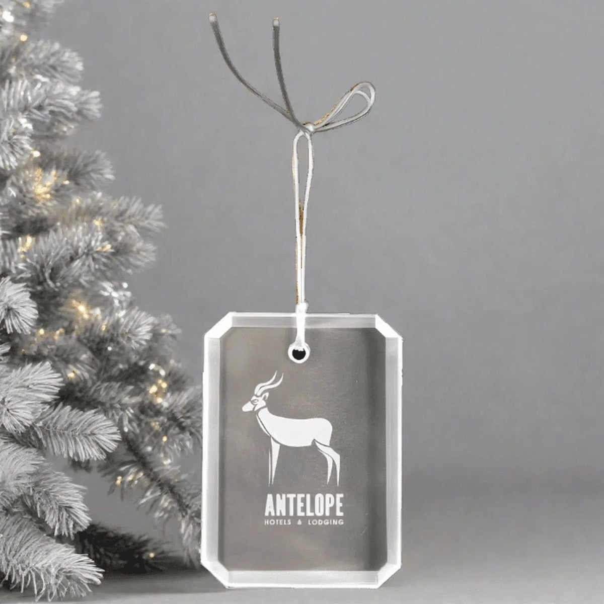 3" Crystal Rectangle Ornaments with Clipped Corners - LightForce Laser Engraving, LLC