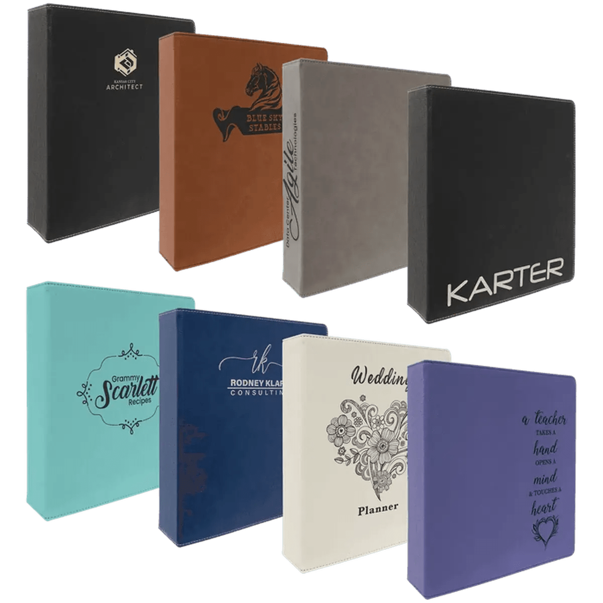 3 - Ring Binders with Slant D Ring - Black/Gold
