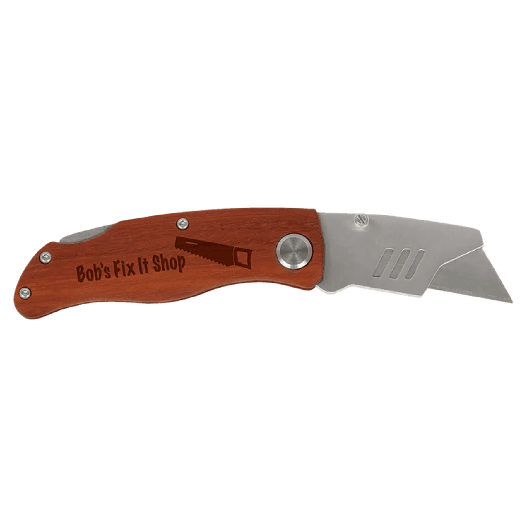 4" Personalized Rosewood Handle Utility Knife