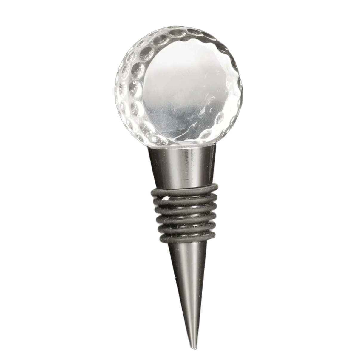 4" Crystal Golf Ball Wine Stopper - LightForce Laser Engraving, LLC