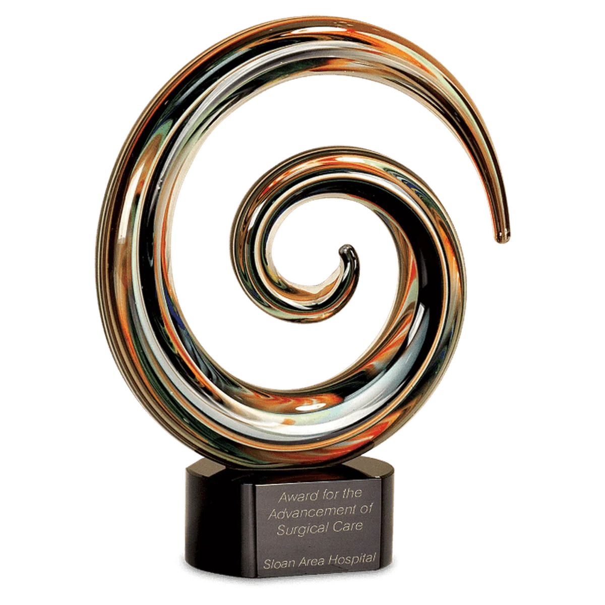 9 1/4" Swirl Art Glass - LightForce Laser Engraving, LLC