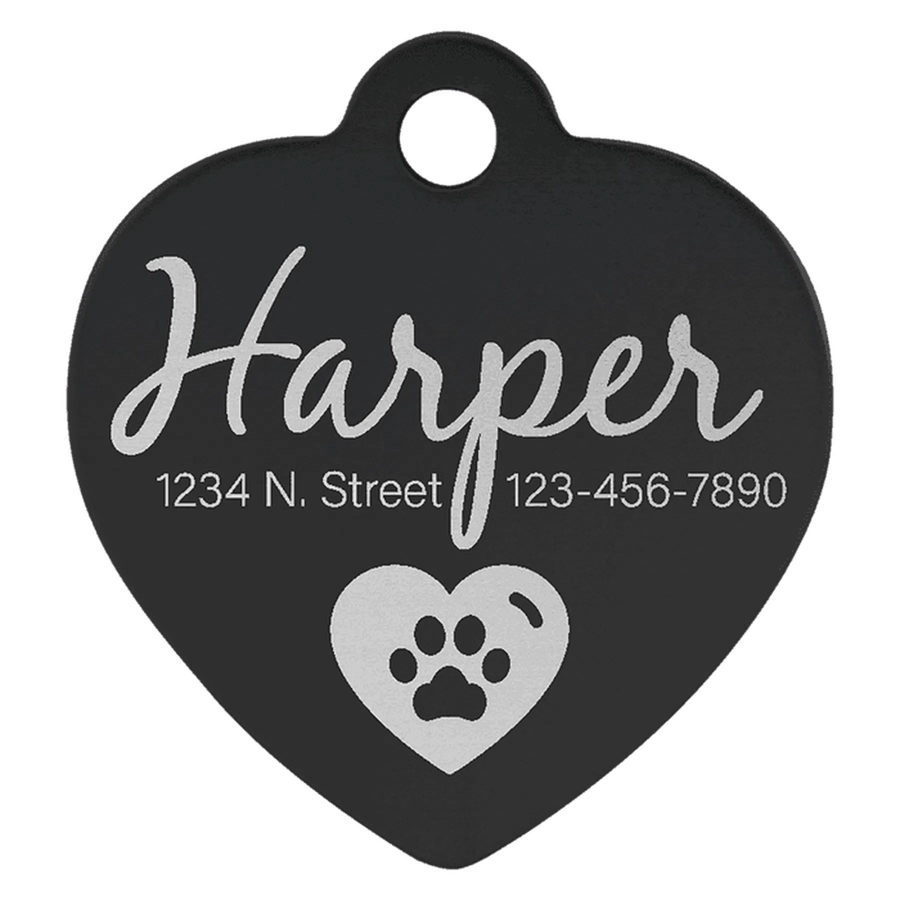 Anodized Aluminum Heart Pet Tag (Various Colors and Sizes)