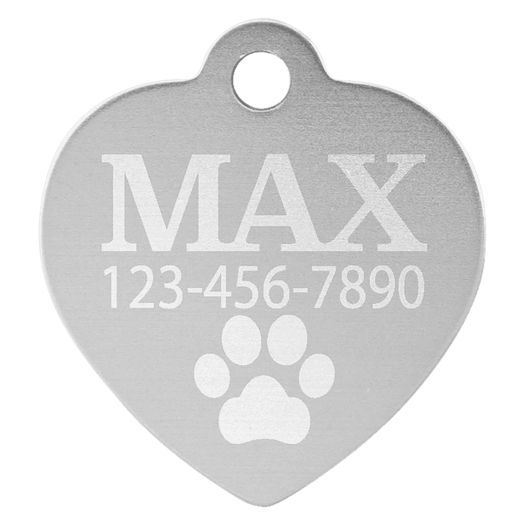 Anodized Aluminum Heart Pet Tag (Various Colors and Sizes)