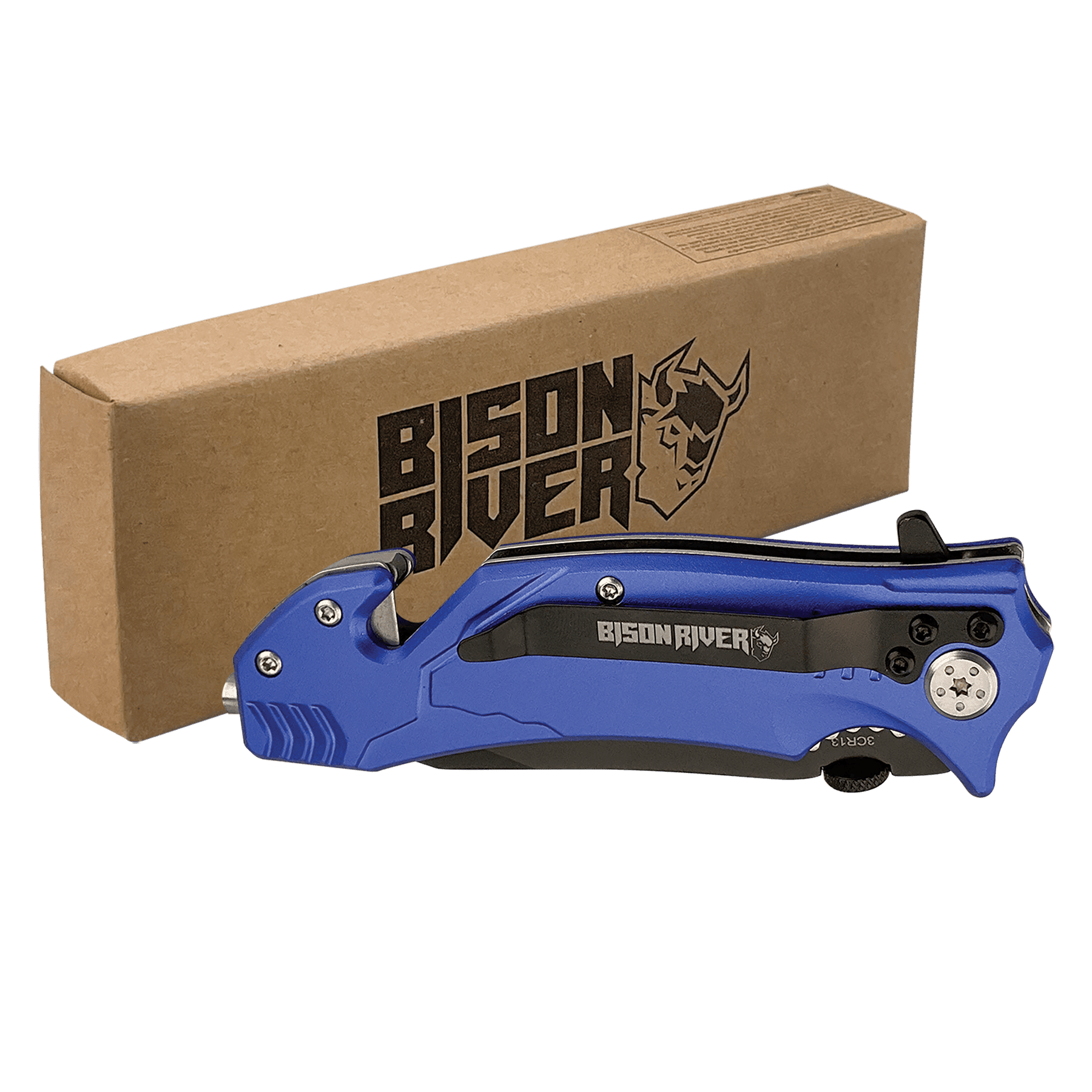 Bison River Folding Knife - Blue