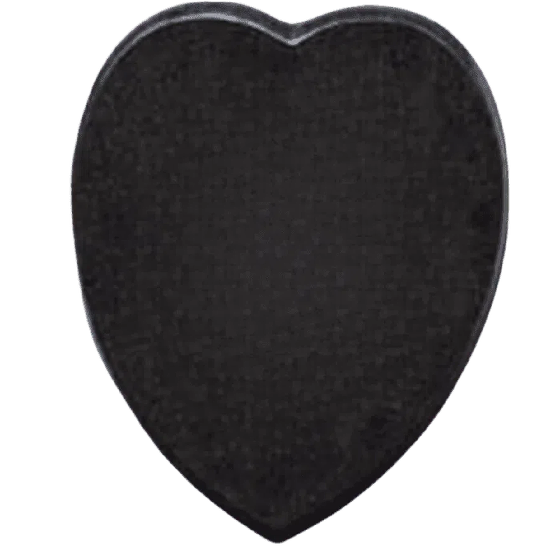 Black Diamond Granite Memorial Heart Plaques