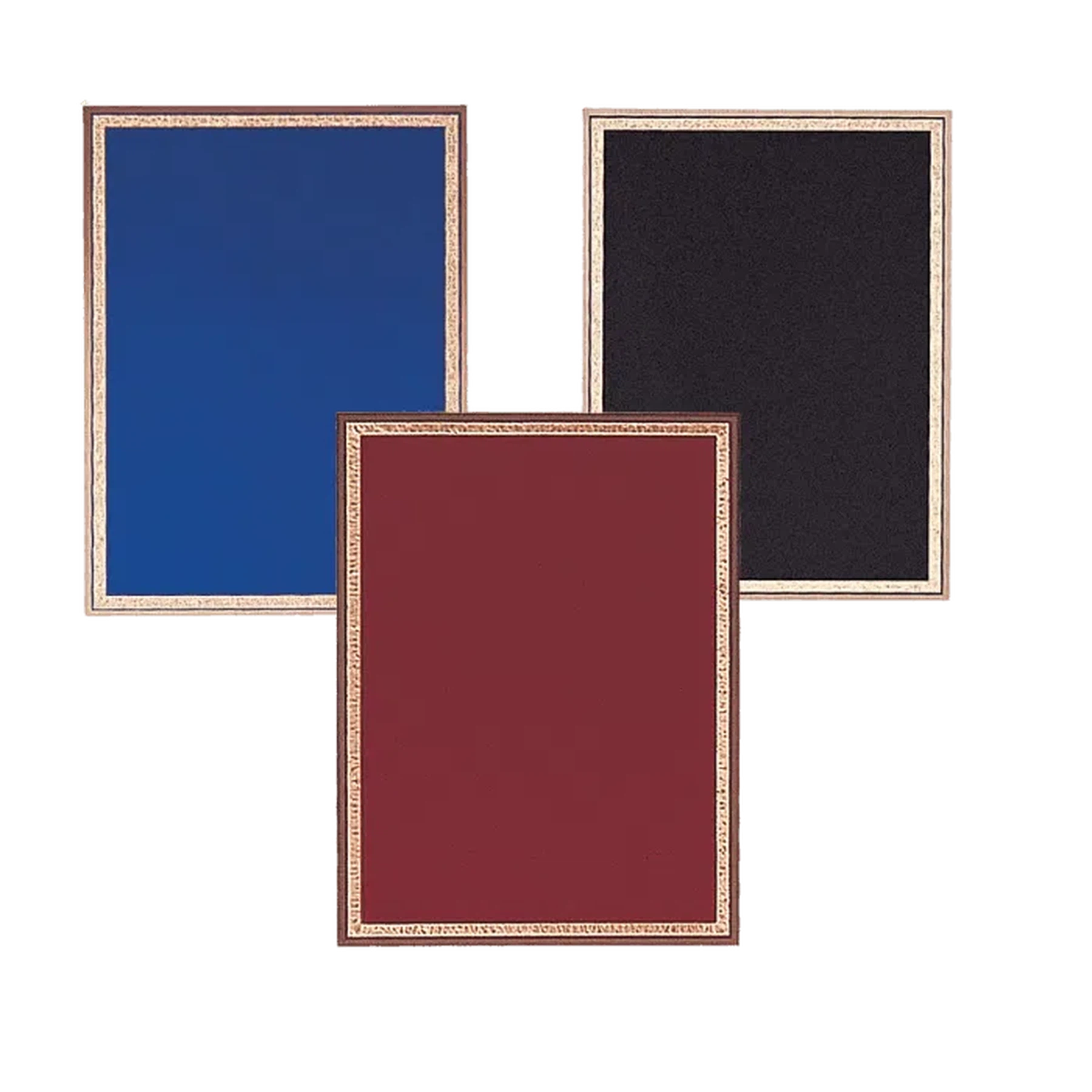 Brass Plated Steel Florentine Plaque Plates (Red, Blue or Black)