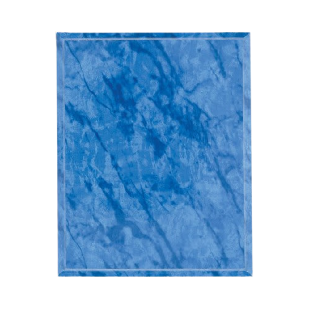 Marble Finish Plaque Boards | Add Plate or Frame for a Custom Award Bright Blue Marble / No Border / 5" x 7"