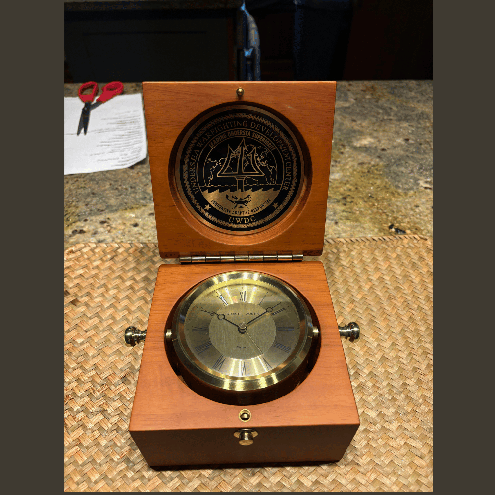 Captain's Clock with Custom Engraved Brass Plate