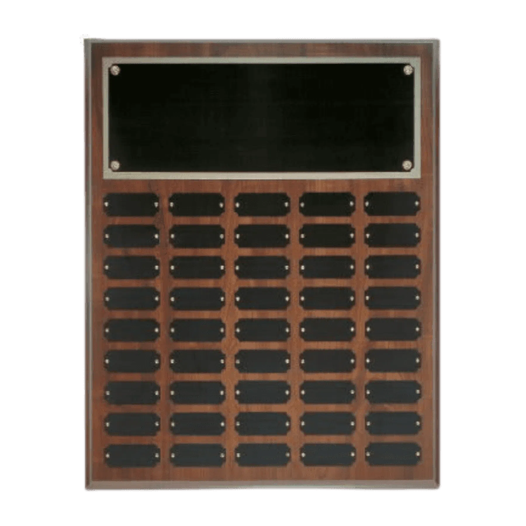 Cherry Finish Perpetual Plaque with 36, 45 or 60 Plates