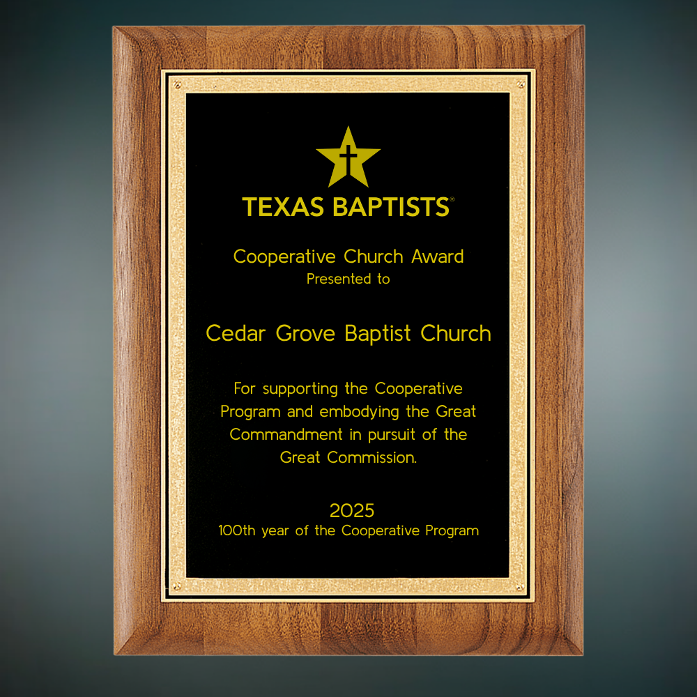 Commemorative American Walnut Recognition Plaques