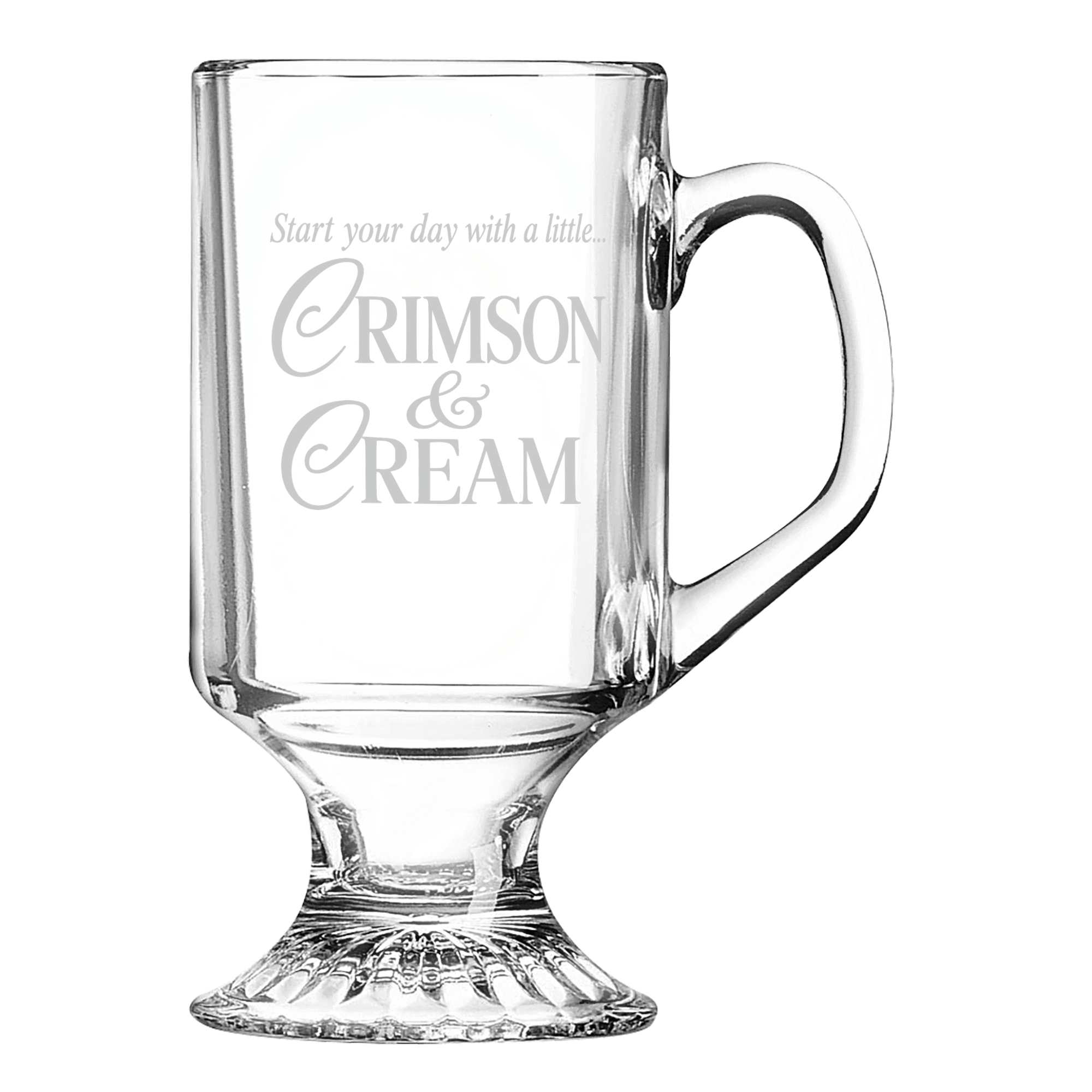 Crimson & Cream design shown on coffee mug