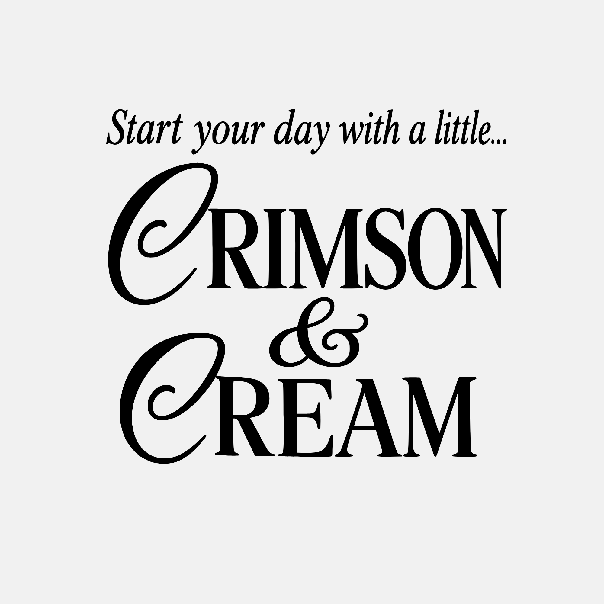 Crimson and Cream design