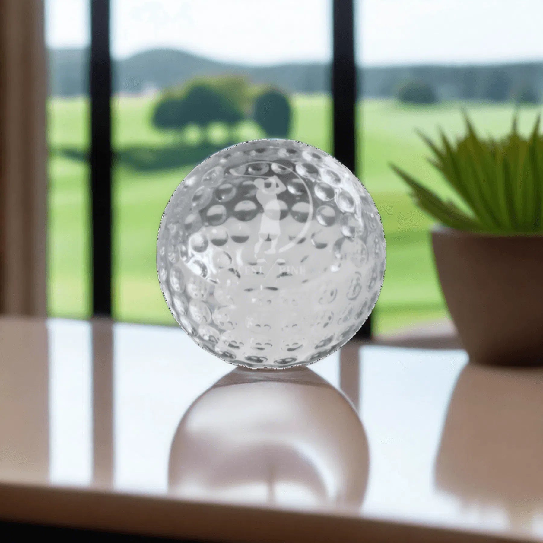 Crystal Golf Ball Paperweight