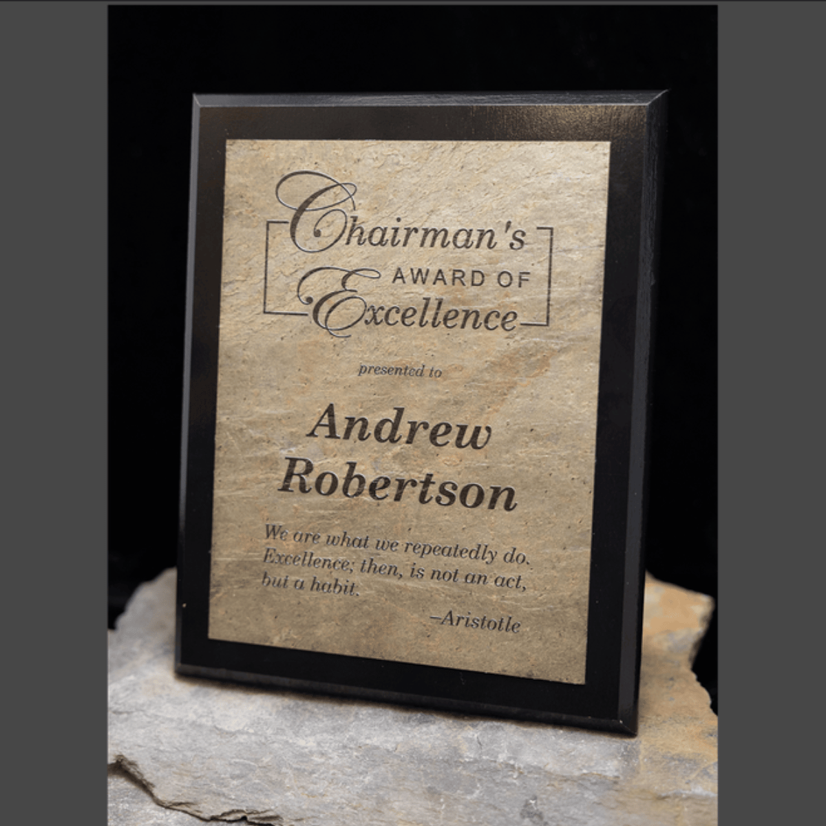Custom Plaque with Stone Lite Insert