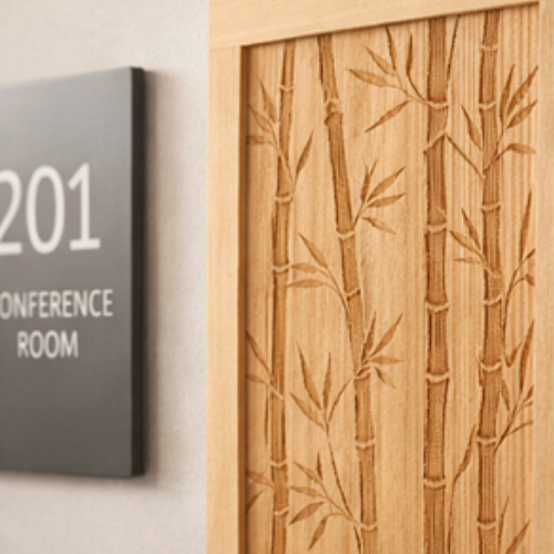 Custom Laser Cut Wall Panels and Wayfinding Signs