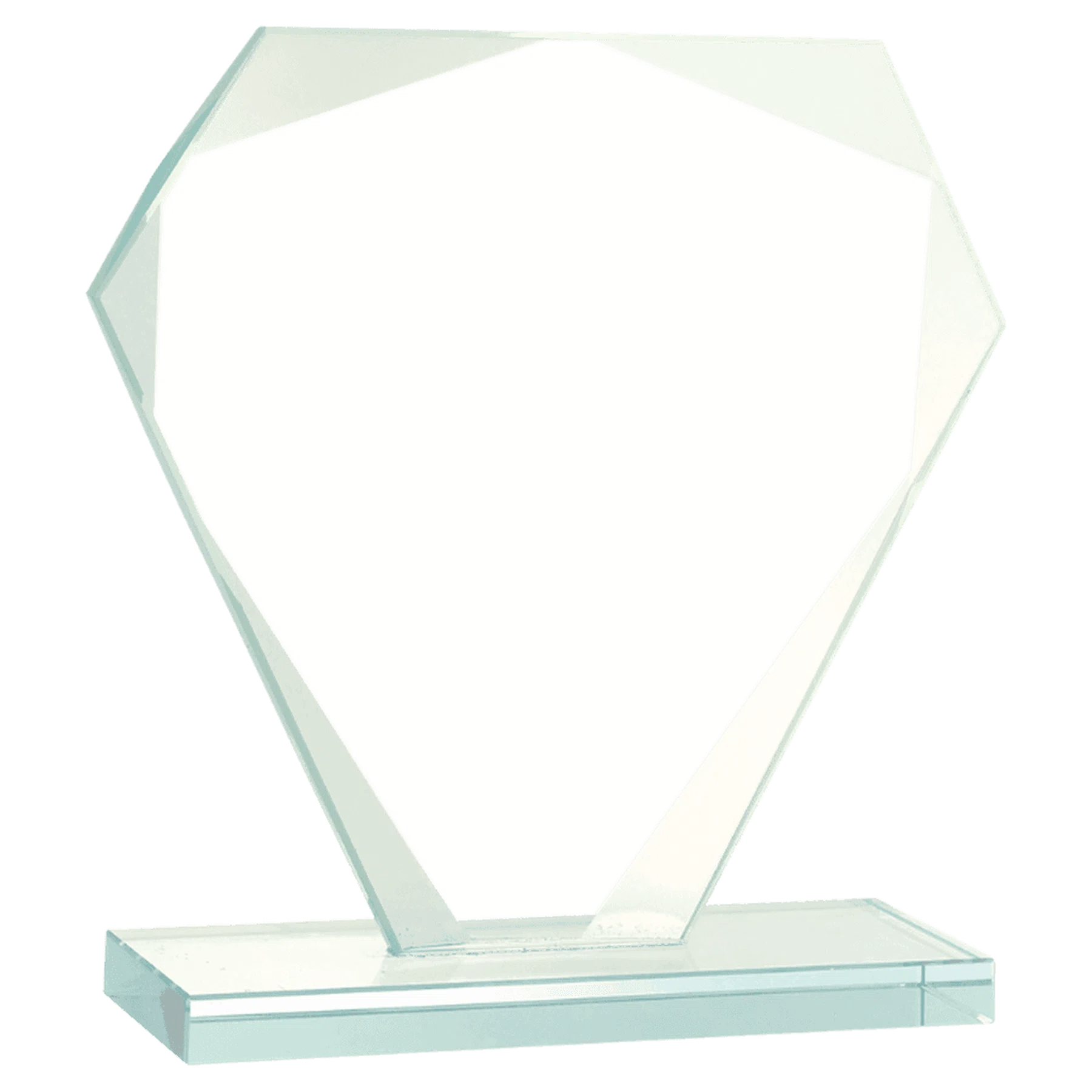 Cut Diamond Jade Glass Award