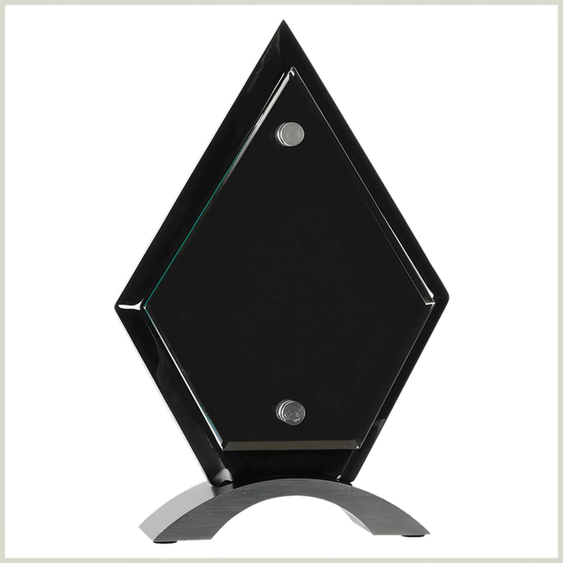 Diamond Black Piano Finish Floating Jade Glass Stand Up