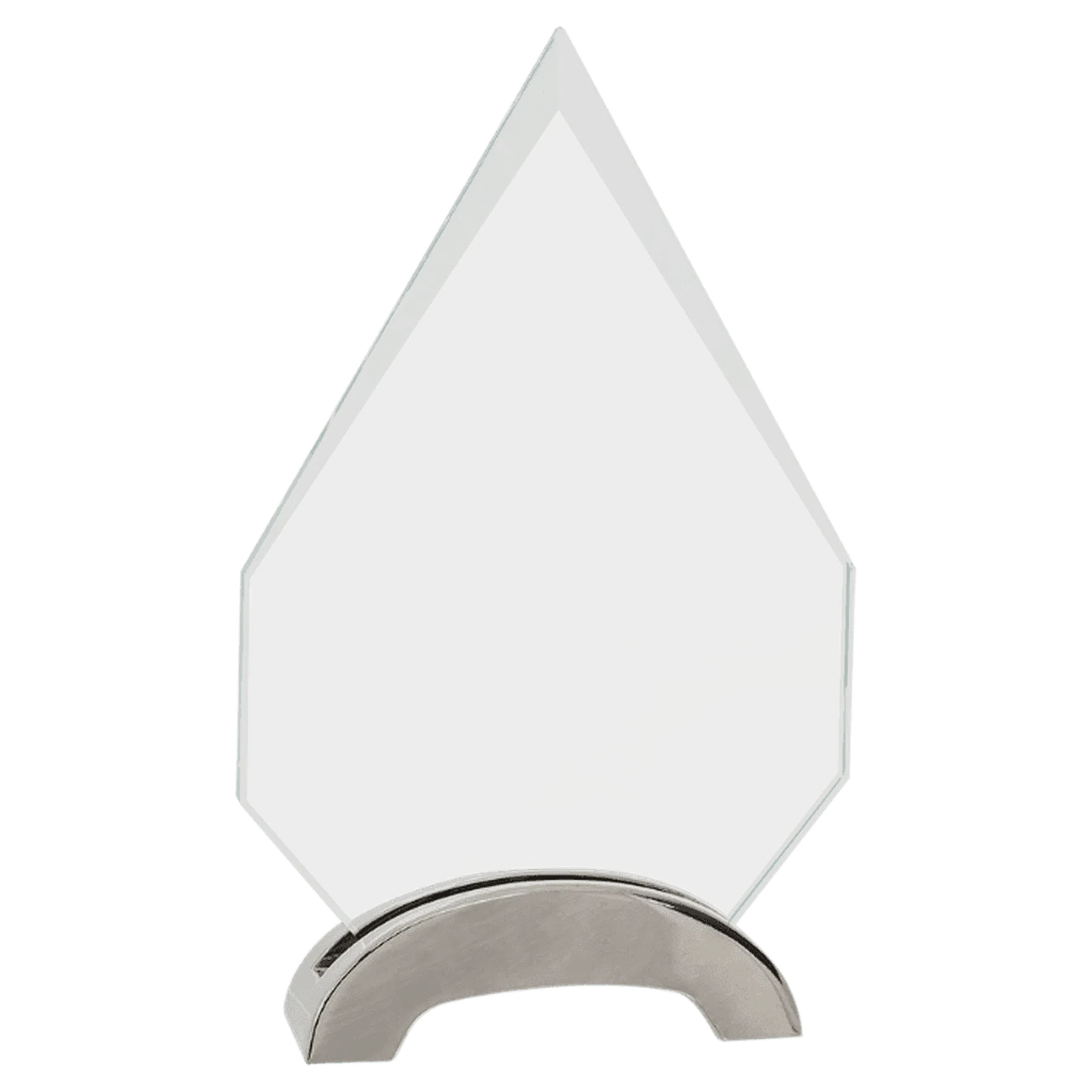 Diamond Platinum Glass with Arch Metal Base