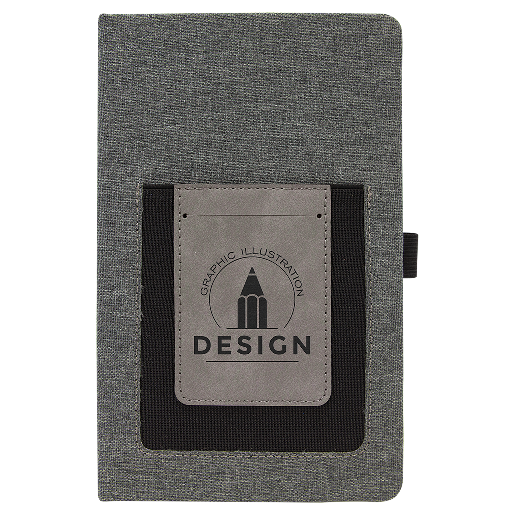 Pocket Size Canvas Journal with Phone Holder and Notebook