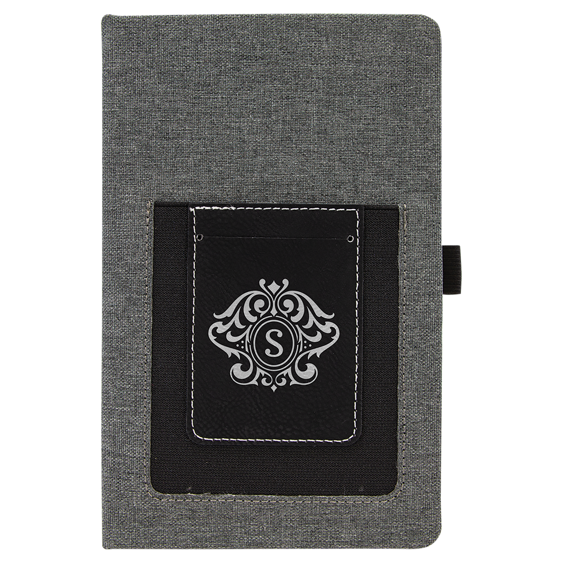 Pocket Size Canvas Journal with Phone Holder and Notebook
