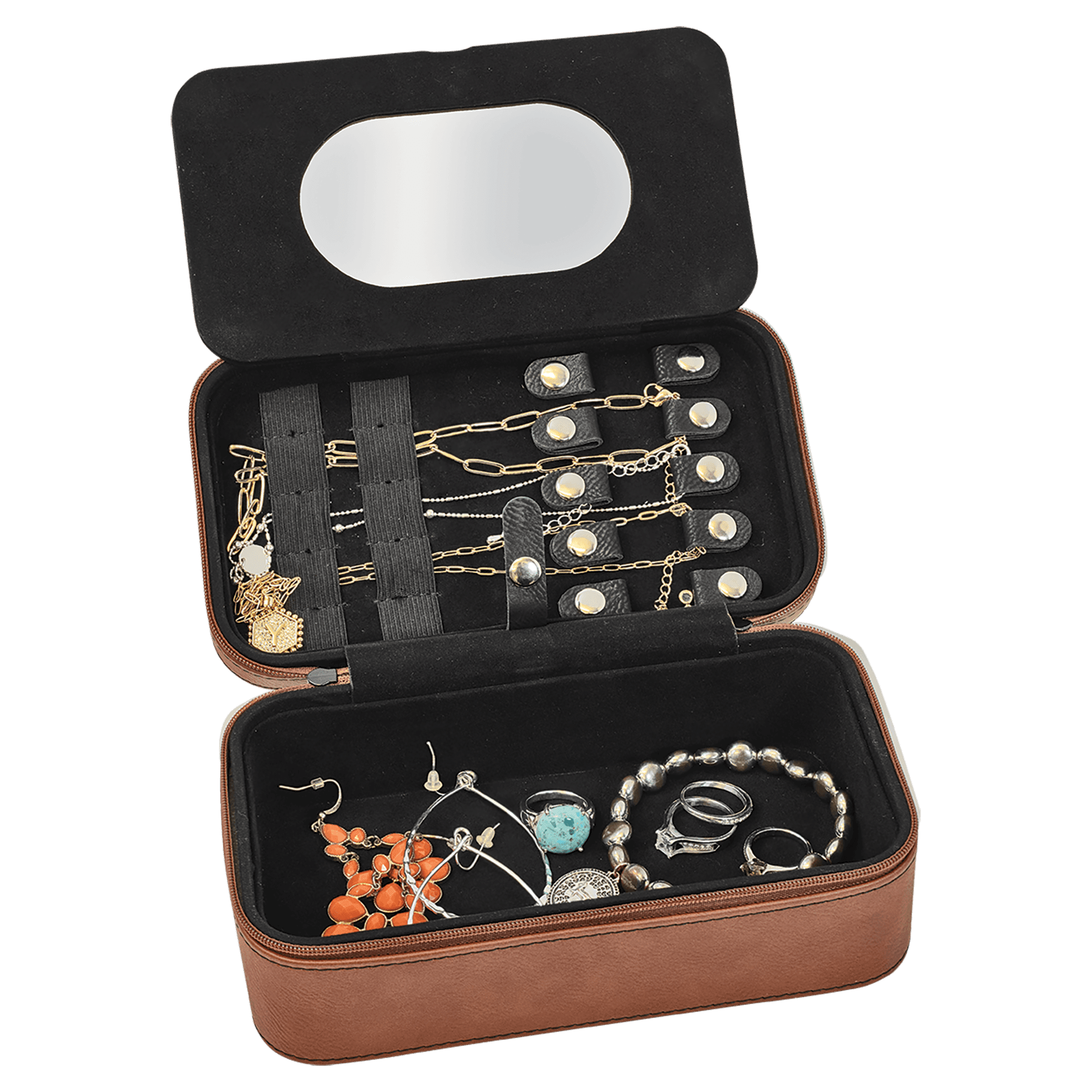 Personalized Travel Jewelry Box in Two Sizes