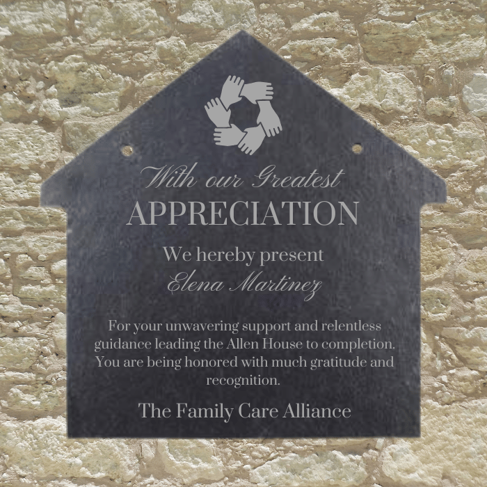Engraved House-Shaped Slate Plaques - Customizable Welcome Signs