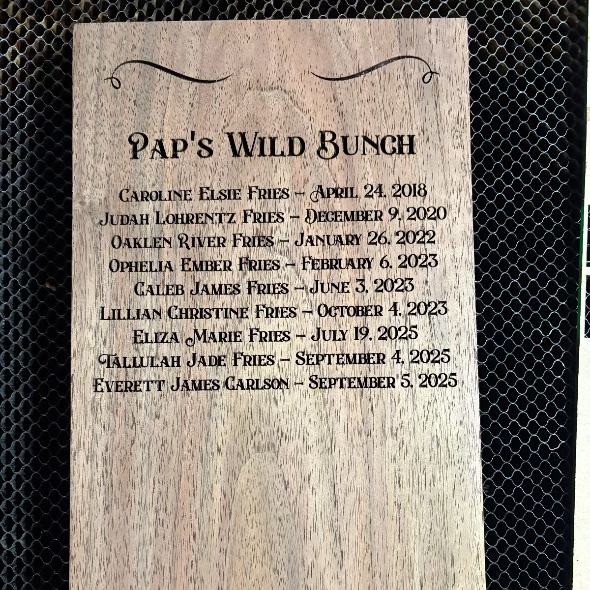 Custom Engraved Wood Plaque