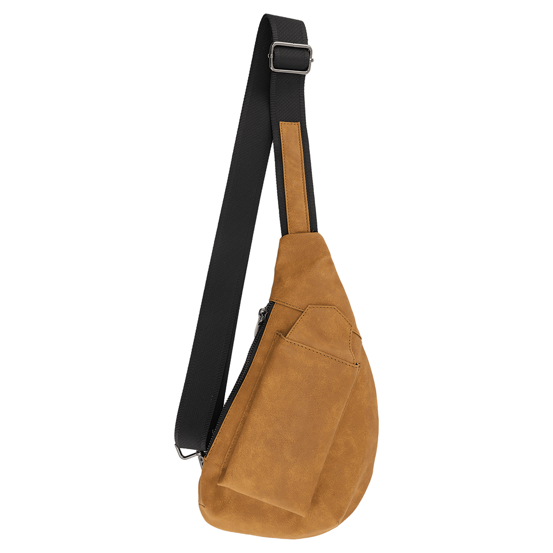 Personalized Leatherette Crossbody Bag - Creekside Collection Light Brown Blank