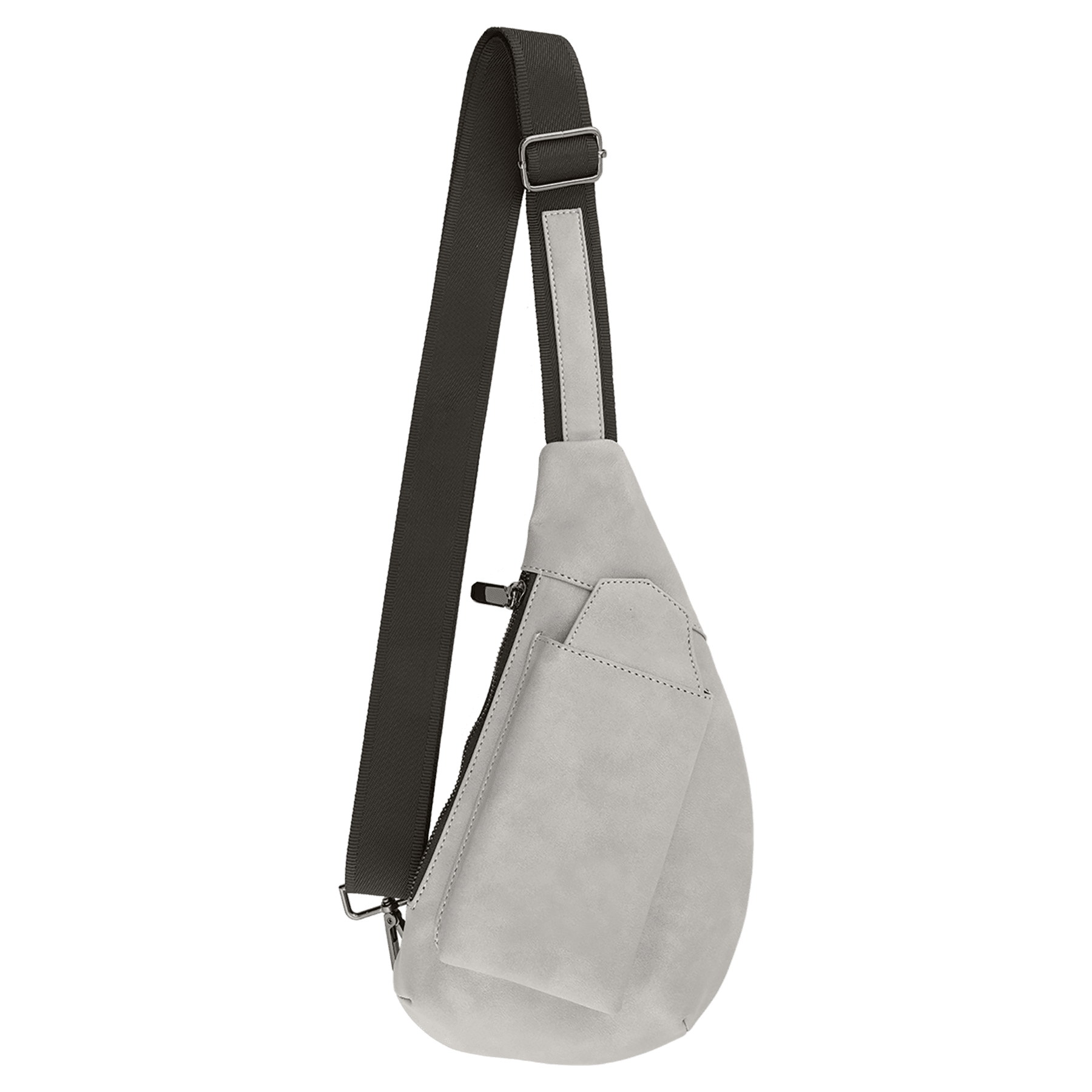 Personalized Leatherette Crossbody Bag - Creekside Collection Gray Blank