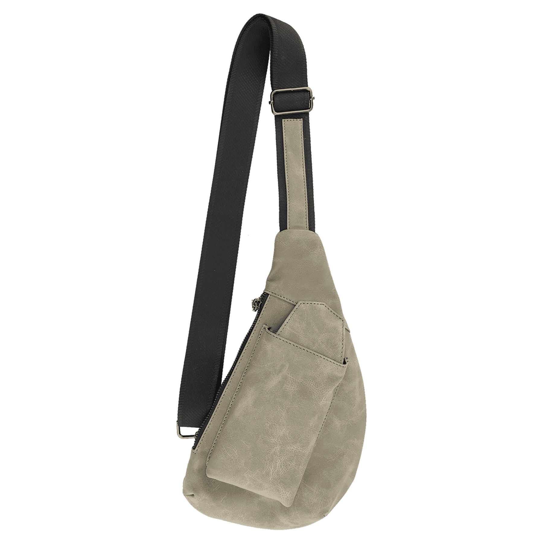 Personalized Leatherette Crossbody Bag - Creekside Collection Light Green Blank