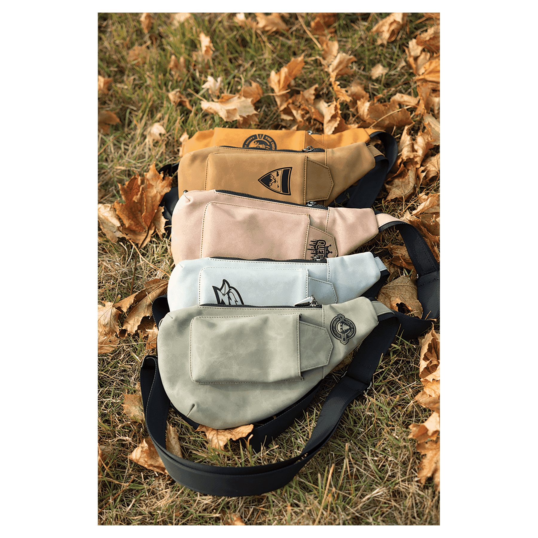 Personalized Leatherette Crossbody Bag - Creekside Collection Multi Colors