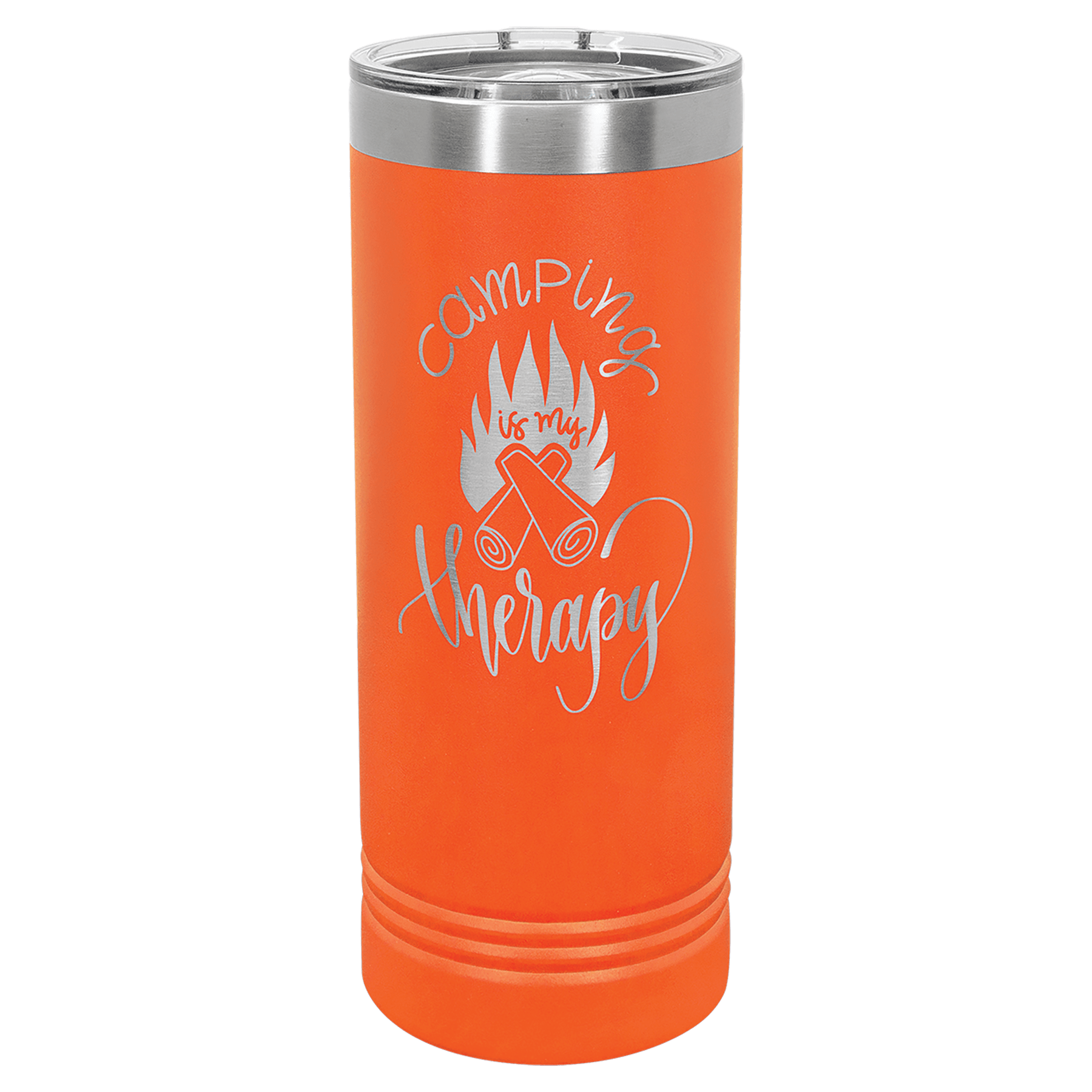 Personalized Skinny Tumblers – 2X Insulated Drinkware Powder Coated / Orange / Skinny Tumbler