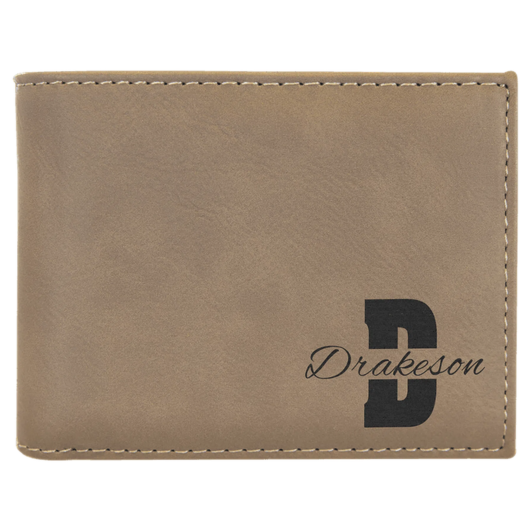 Leatherette Bifold Wallet with ID Flip Display
