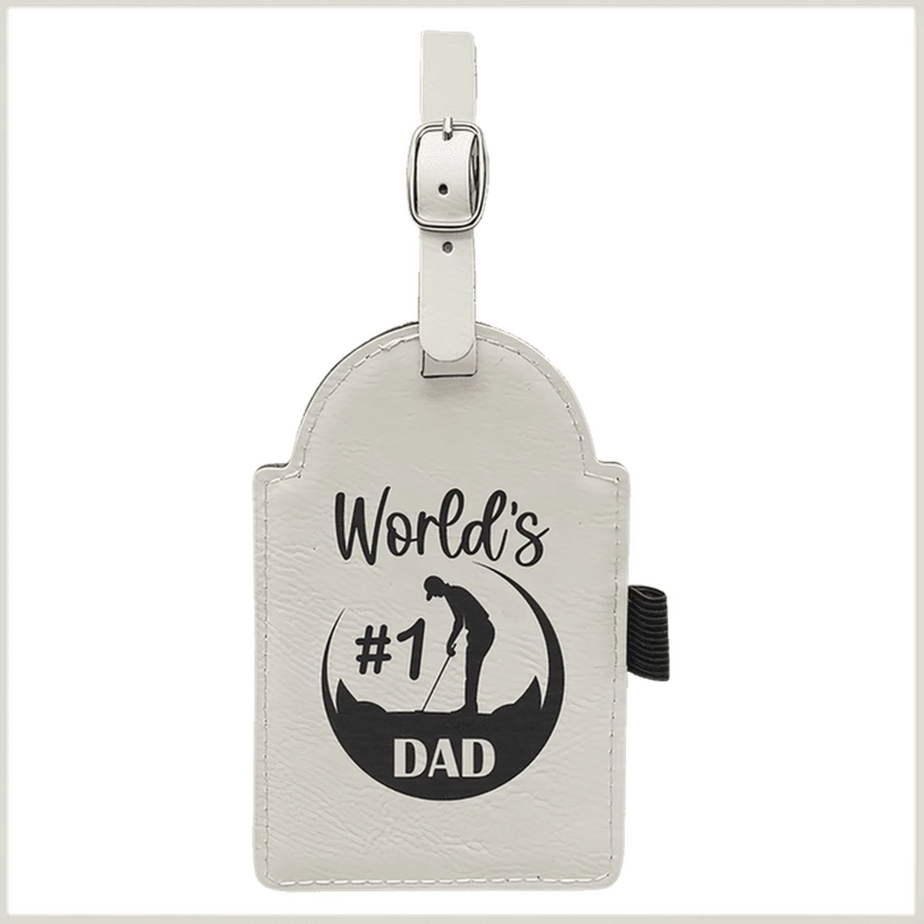 Leatherette Golf Bag Tag with 3 Tees (Various Colors)