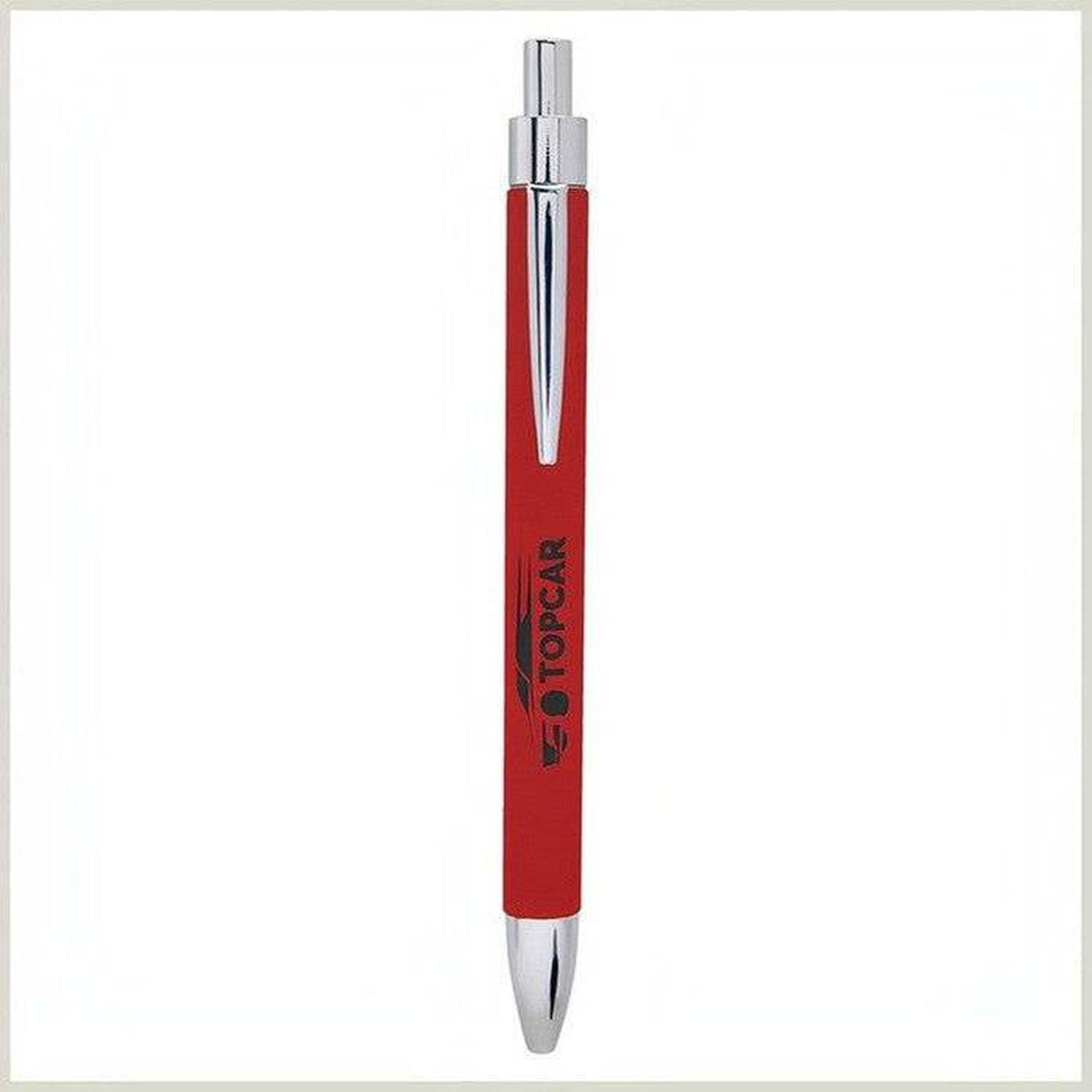 Leatherette Pen with Black Ink (Various Colors)