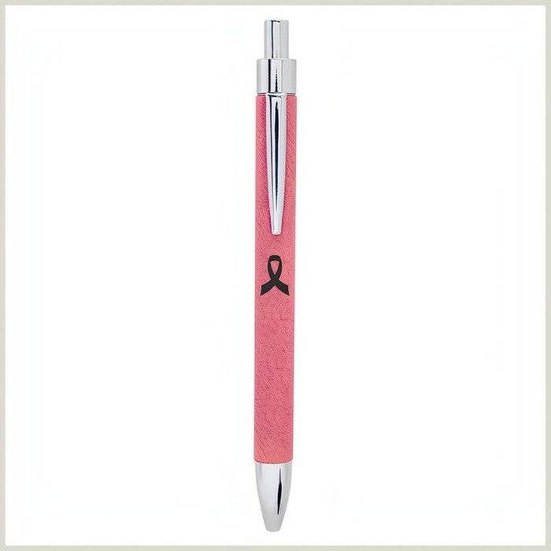 Leatherette Pen with Black Ink (Various Colors)