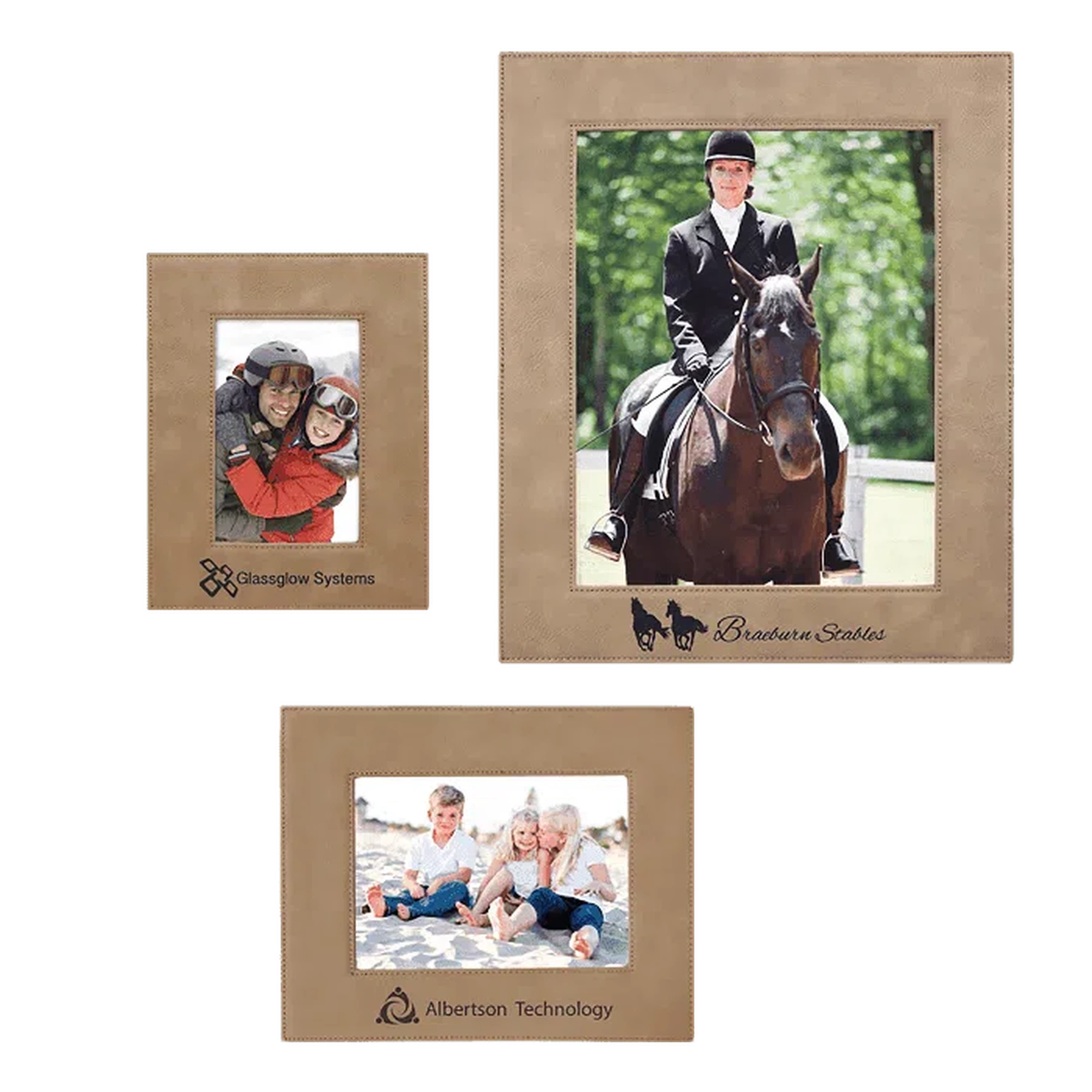 Light Brown Leatherette Frame (Various Sizes)