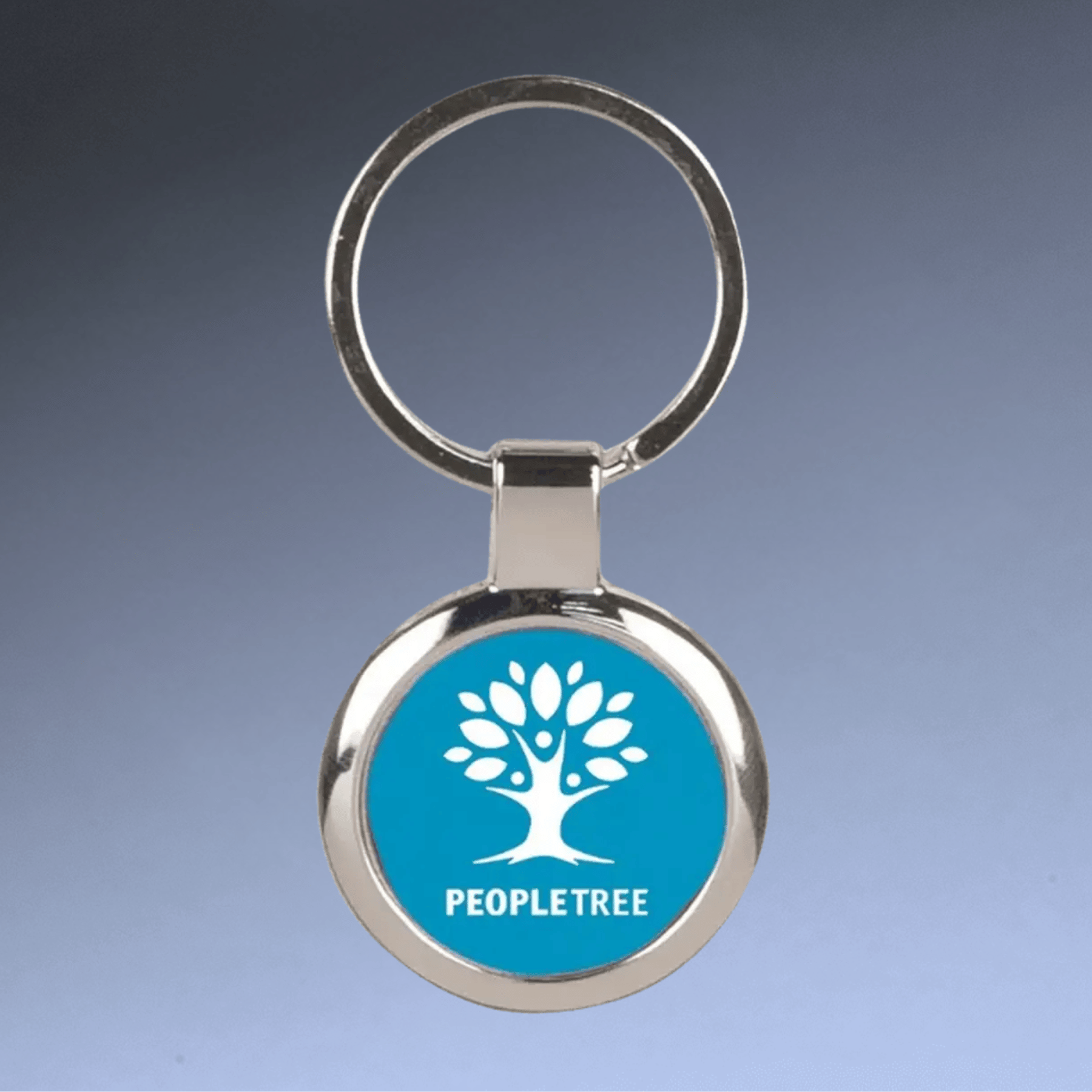 Personalized Keychains with Silver Frame and Black or Blue Insert